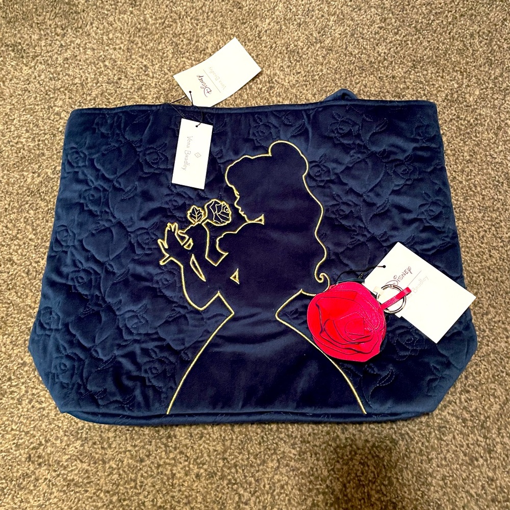 NWT Vera Bradley Beauty and the Beast tote and coin purse